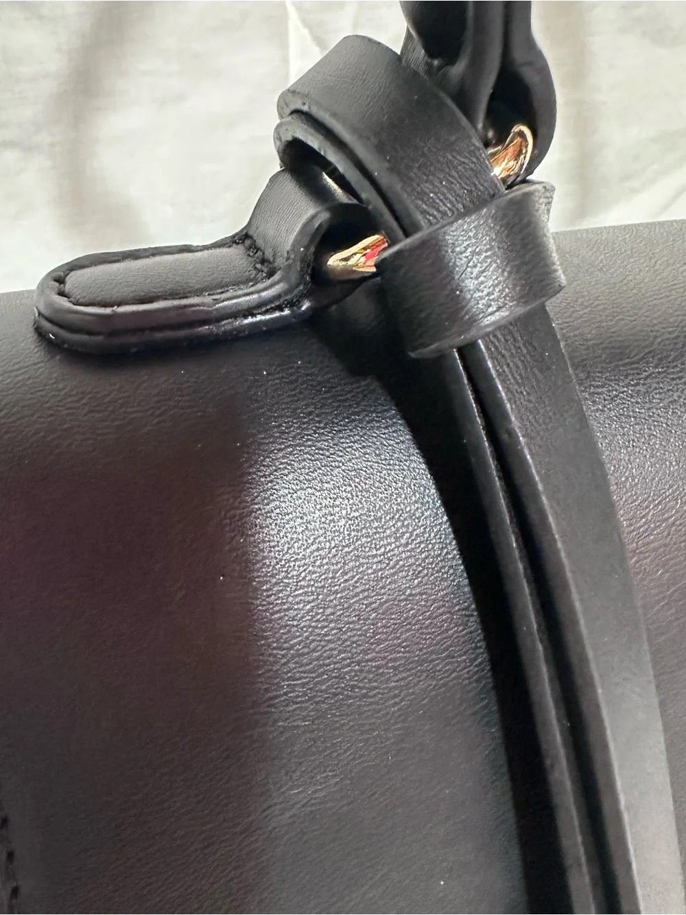 Vintage Joan & David Black Leather Satchel with Top Handle